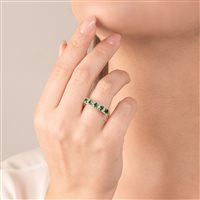 Anneau Mirco Visconti Femme in Or blanc Smeraldo 0.76 Ct LF386/ S - LF386/ S